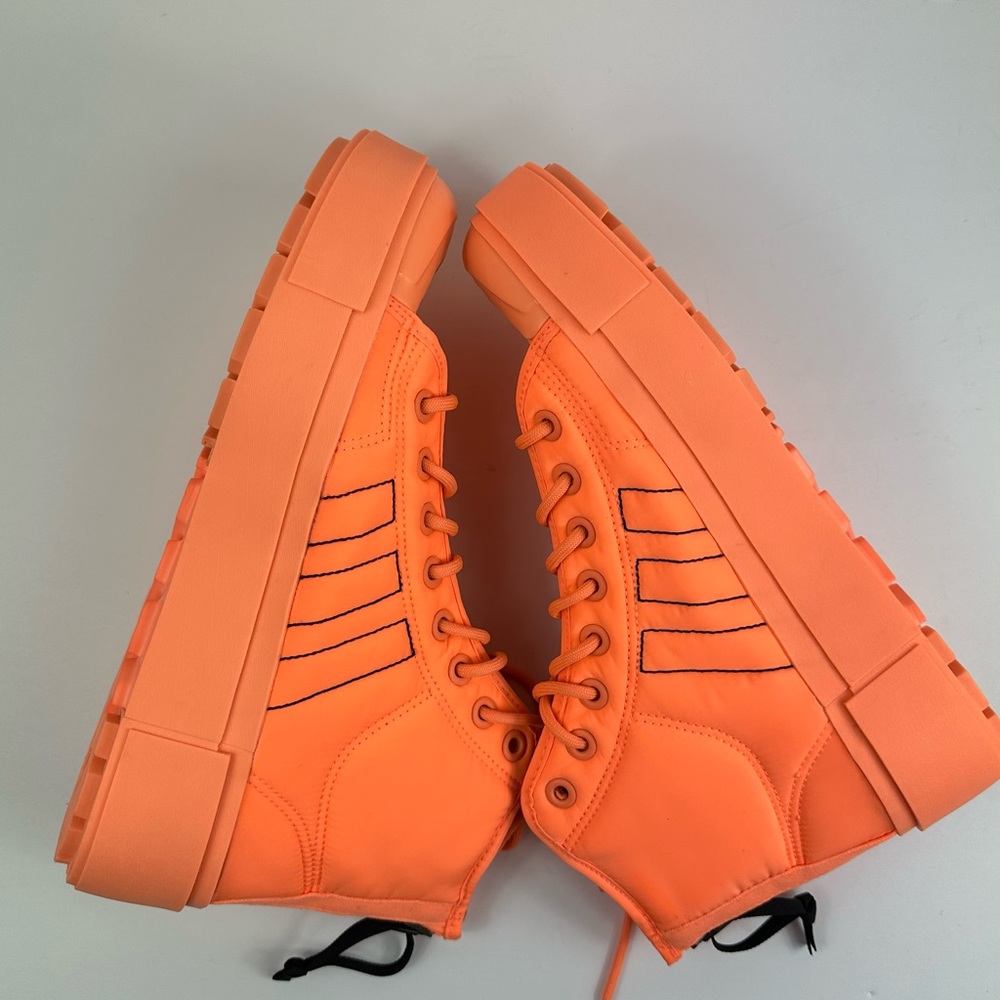 Women’s Adidas Nizza Bonega X -  Orange - Lace Up High Zip Up Sneakers Size 9 - Picture 5 of 8